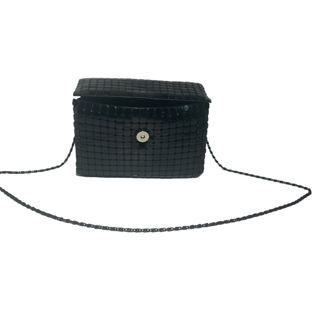 Black Metal Mesh Shoulder Bag